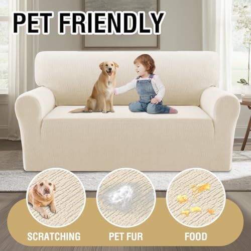 HVERSAILTEX Jacquard Sofa Slipcover Waterproof Protector for Kids and Pets