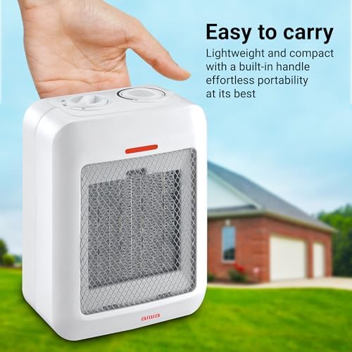 Aiwa Small Ceramic Room Heater with Overheat and Tip Over Protection 1
