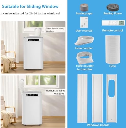14000 BTU Portable AC with Remote Control and 3-in-1 Function