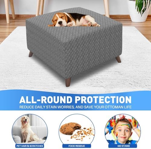 MAXIJIN Thick Stretchy Ottoman Cover Slipcover