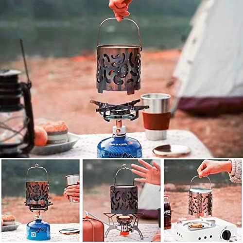 Portable Stainless Steel Camping Heater Silver