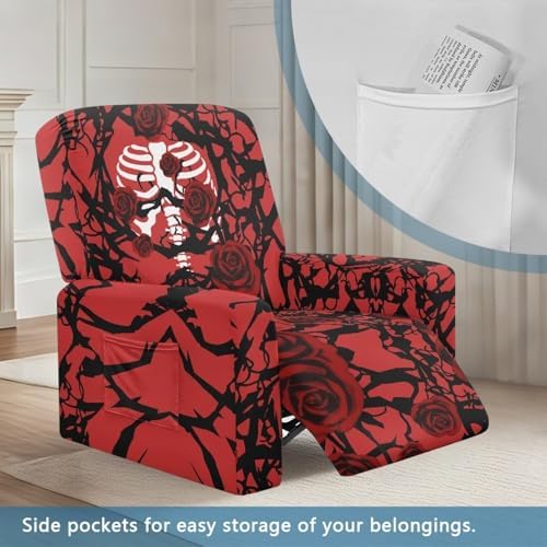 Thorn Rose Halloween Recliner Chair Cover
