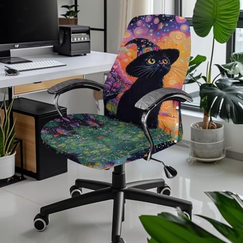 Halloween Cats Office Chair Covers - Stretchy and Comfortable