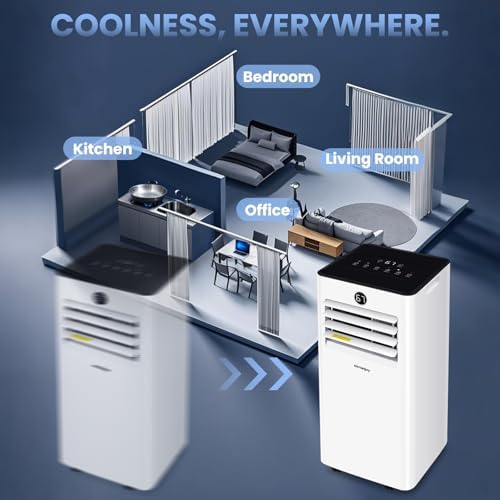 10000 BTU Portable AC Unit with Remote Fan Sleep Timer