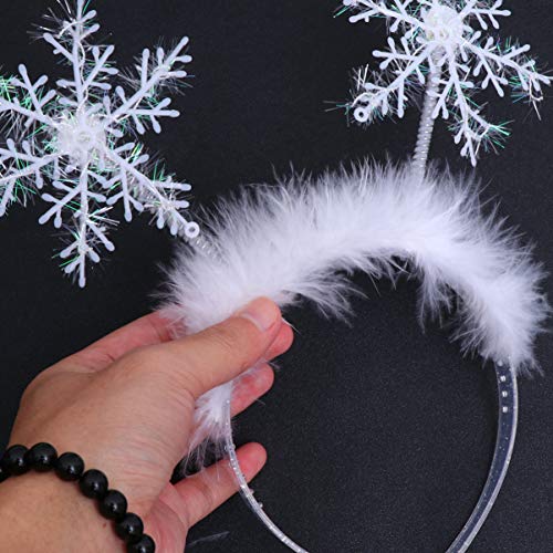 Luxshiny 4pcs Snowflake Headband Christmas Costume Prop 1