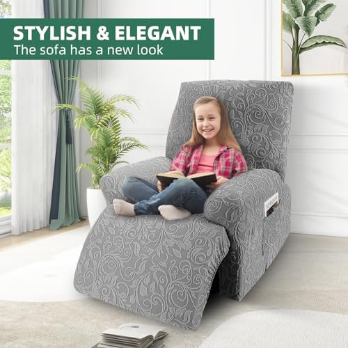 Lapalife Recliner Chair Covers 4-Piece Set Grey