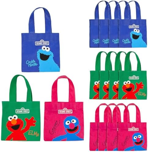 Sesame Street Goodie Bags Set of 12 for Party Favors