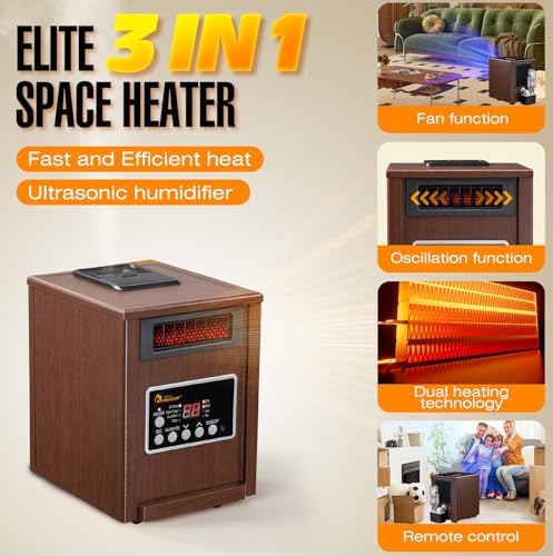 Dr Infrared Heater DR998 1500W Dual Heating System 1