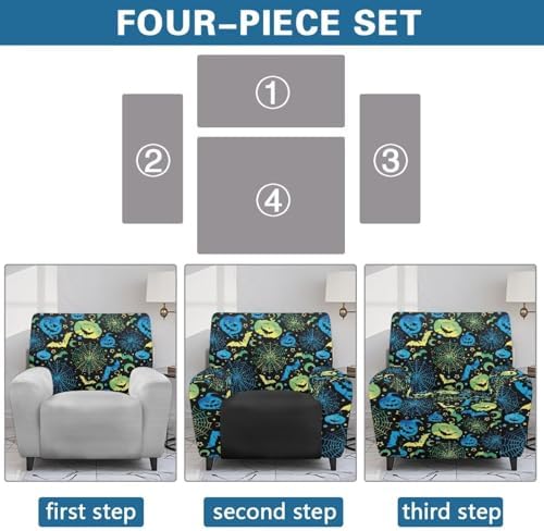 Elegant Recliner Cover with Spider Web Pattern