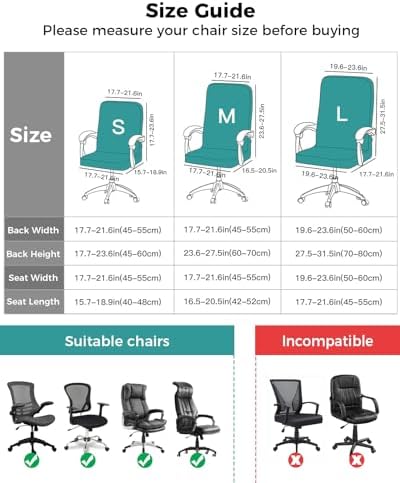 Halloween Office Chair Cover with Armrests Stretchable and Removable