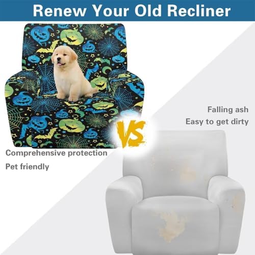 Elegant Recliner Cover with Spider Web Pattern
