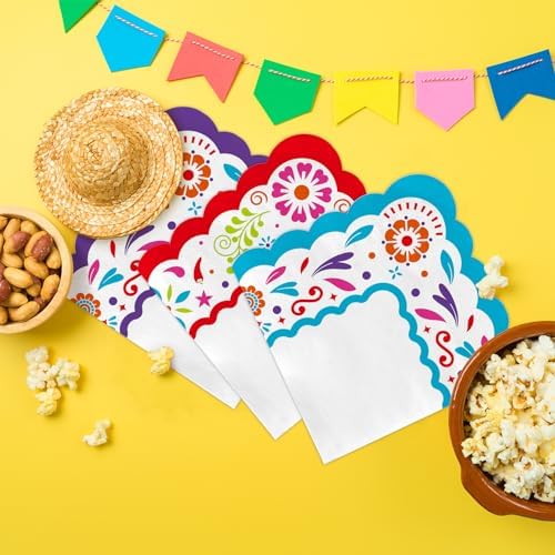Fiesta Mexican Party Napkins - 48-Pack 3-Ply Disposable