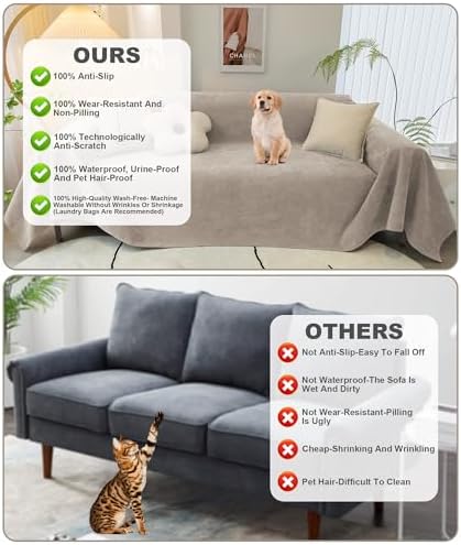 Beacon Pet Couch Cover Washable Water-Resistant for Dogs and Cats
