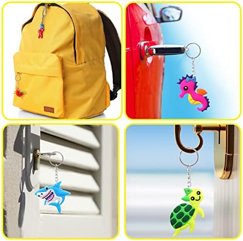 24 Pack Ocean Animals Keychains for Parties and Rewards