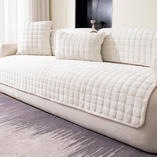 Velvet Sofa Cover for 3 Cushion Sectional L Shape