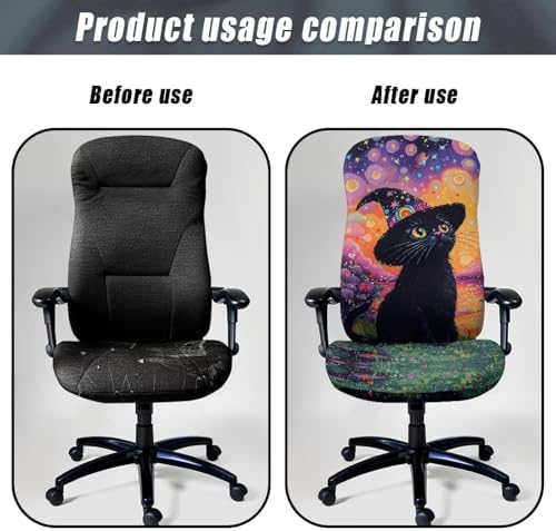 Halloween Cats Office Chair Covers - Stretchy and Comfortable
