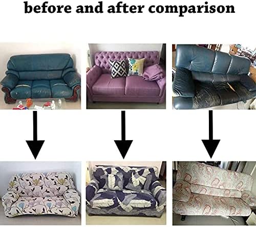 CPOVOS Halloween Floral Skull Stretch Couch Cover