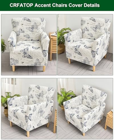 CRFATOP Stretch Armchair Slipcover with Printed Design