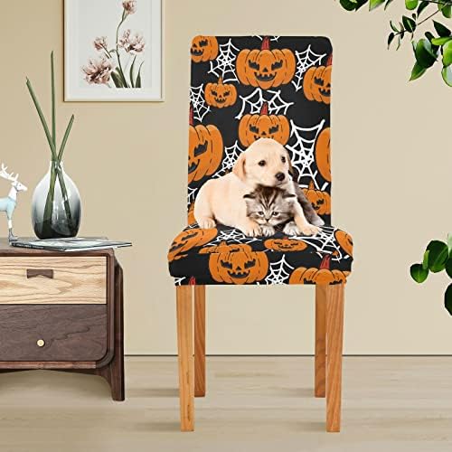 Ollabaky Halloween Chair Covers Set of 2 for Dining Tables