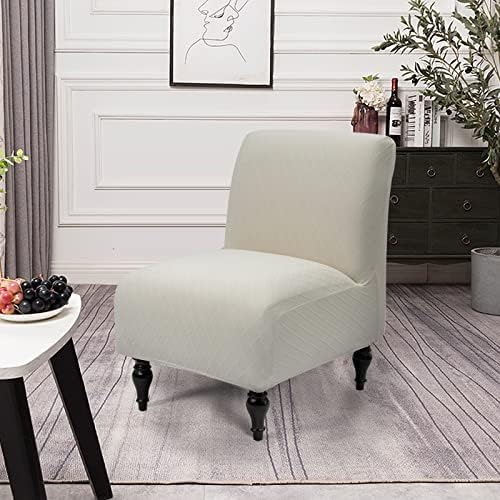 Iauddy Armless Accent Chair Slipcover with Jacquard Design