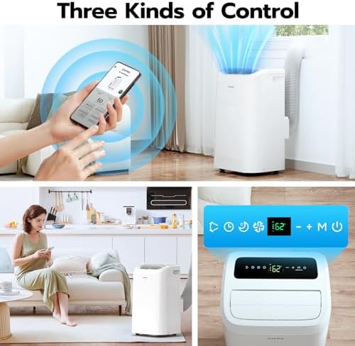 ZAFRO Portable AC 14000 BTU 46dB Quiet Cooling