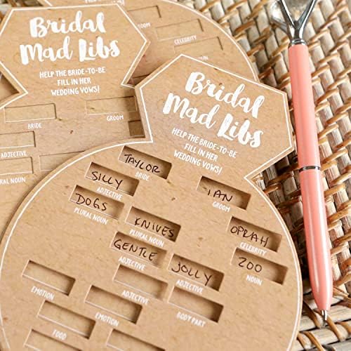 Kate Aspen 28441NA Ring Shaped Mad Libs Cards Set of 50 1