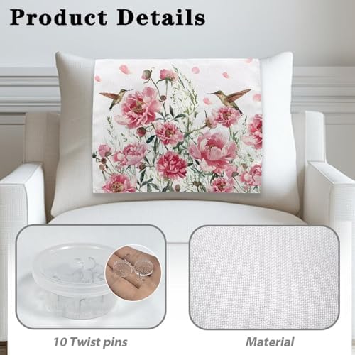 Qehuruxo Birds Floral Headrest Cover for Recliners