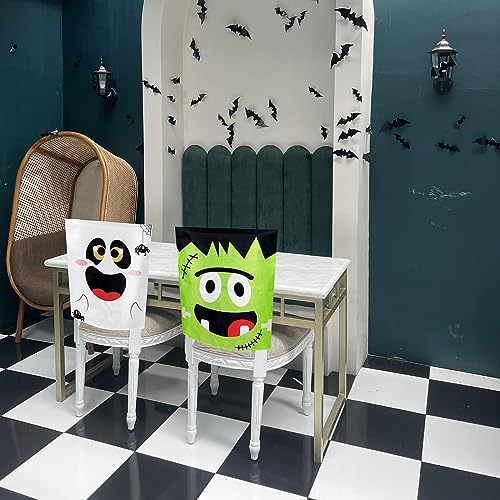 Whaline Halloween Chair Covers 4 Pack Spooky Designs