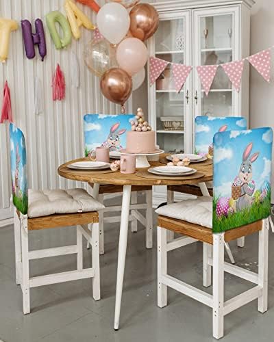 Easter Bunny Dining Chair Covers Set of 4