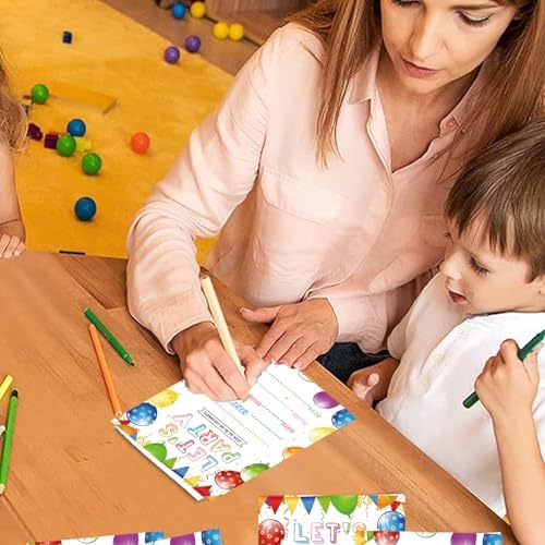 Birthday Invitations with Envelopes 20pcs for Kids Parties