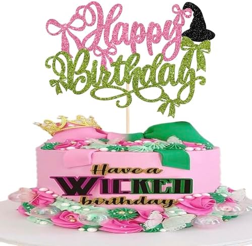 Rsstarxi Happy Birthday Witch Hat Cake Topper 1