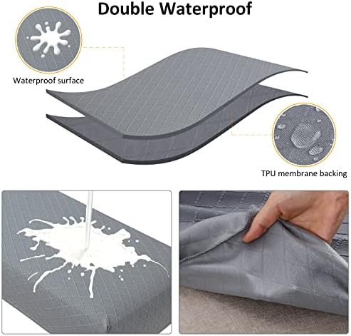 Waterproof Dining Bench Cover for Kitchen and Living Room