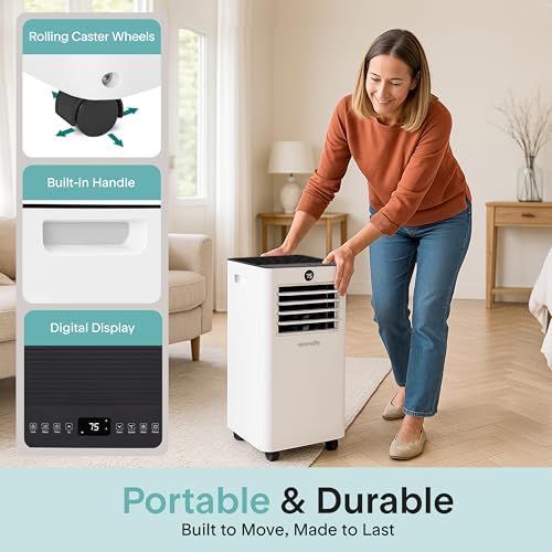 SereneLife 8000 BTU Portable AC and Heater with Dehumidifier
