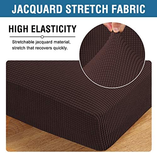 H Versailtex Super Stretch Sofa Slipcover Set of 3 Chocolate
