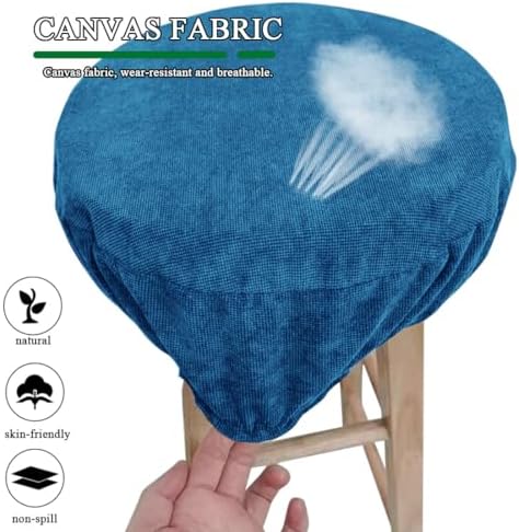 Round Bar Stool Cushion Cover with Thick Padding