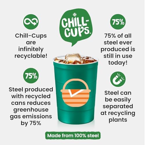 16 oz Steel Chill Cups for Cold Drinks