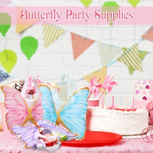 Silkfly 24 Piece Butterfly Party Favor Tote Bags