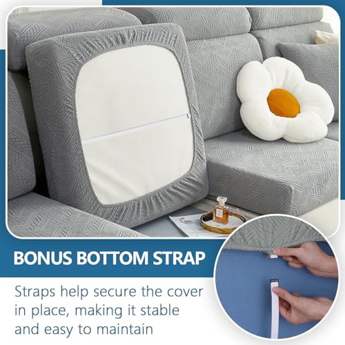 Hyha L-Shaped Sofa Slipcover with Elastic Bottom