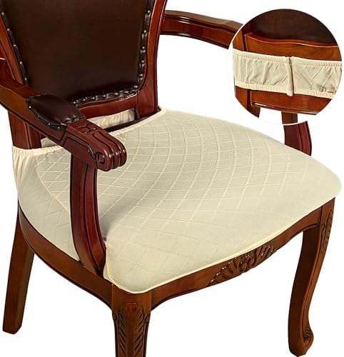 CZL Dining Chair Seat Covers Set of 6 Beige