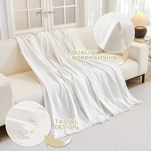 MYSKY HOME 3 Cushion Couch Cover 91x134 White