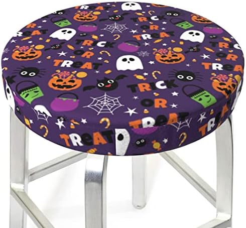 Halloween Candy Bar Stool Cover Round Cushion 13 Inch