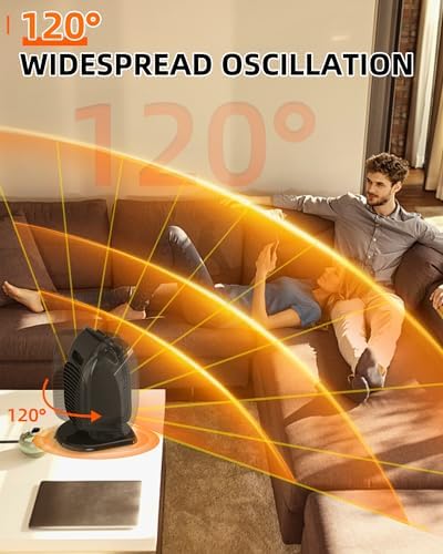 Tectake 1500W Outdoor Heater with Oscillation and Safety Features