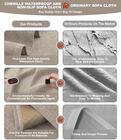 Beacon Pet Couch Cover Washable Water-Resistant for Dogs and Cats
