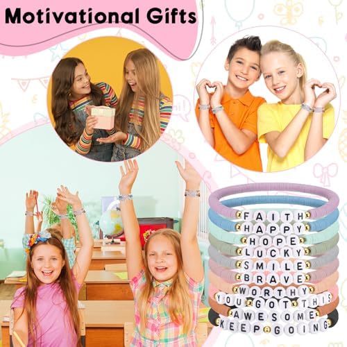30 Pcs Motivational Quote Bracelets Bulk Set