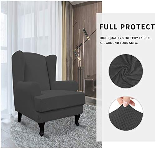 Easy-Going Stretch Wingback Sofa Slipcover 2-Piece Set