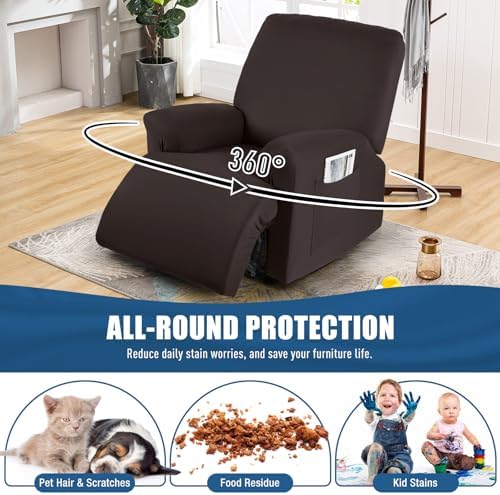TAOCOCO Recliner Chair Covers 3-Piece Stretch Polyester