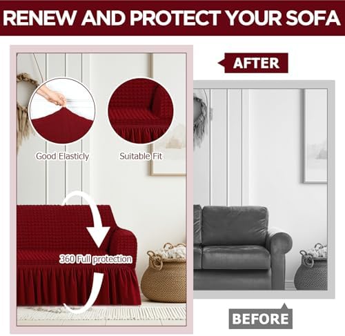 3 Pcs Sofa Slipcover Set for Couch Cushions