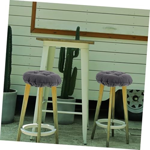 PRETYZOOM Padded Round Barstool Seat Cover Elastic Non-Slip Deep Footstool Cover