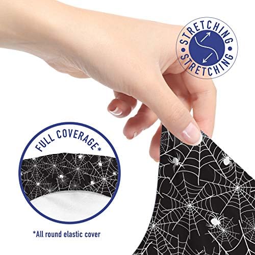 Lunarable Goth Office Chair Slipcover with Spooky Spider Print