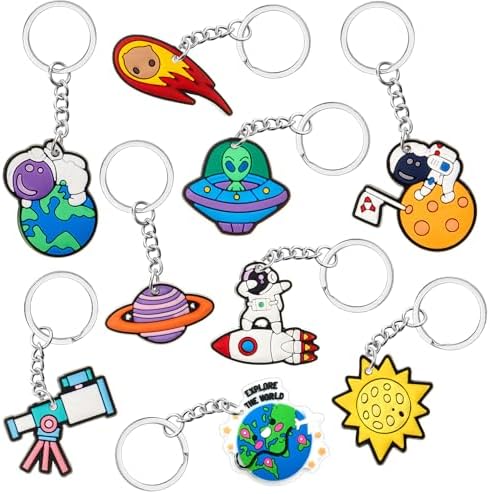 Sasylvia 36 Pcs Space Party Keychains 9 Styles 1